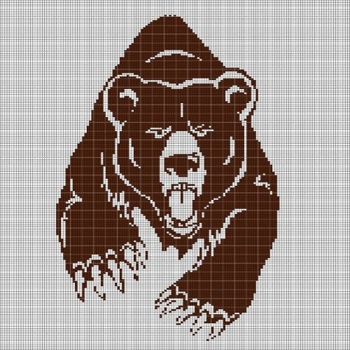 Вышивка крестом схемы медведи