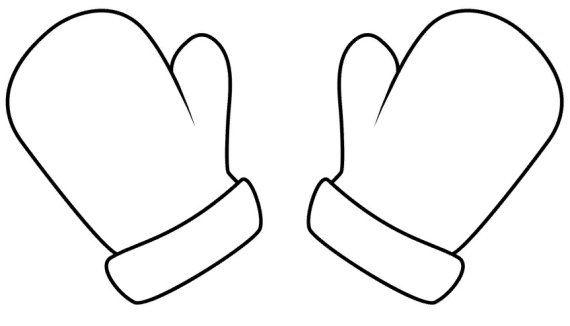 Варежка для раскрашивания для детей