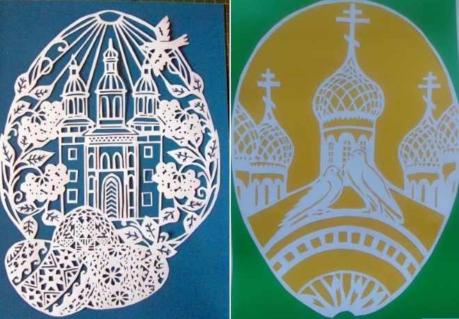 Вытынанка на Пасху храм