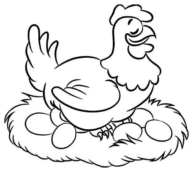 Курочка Ряба разукрашка