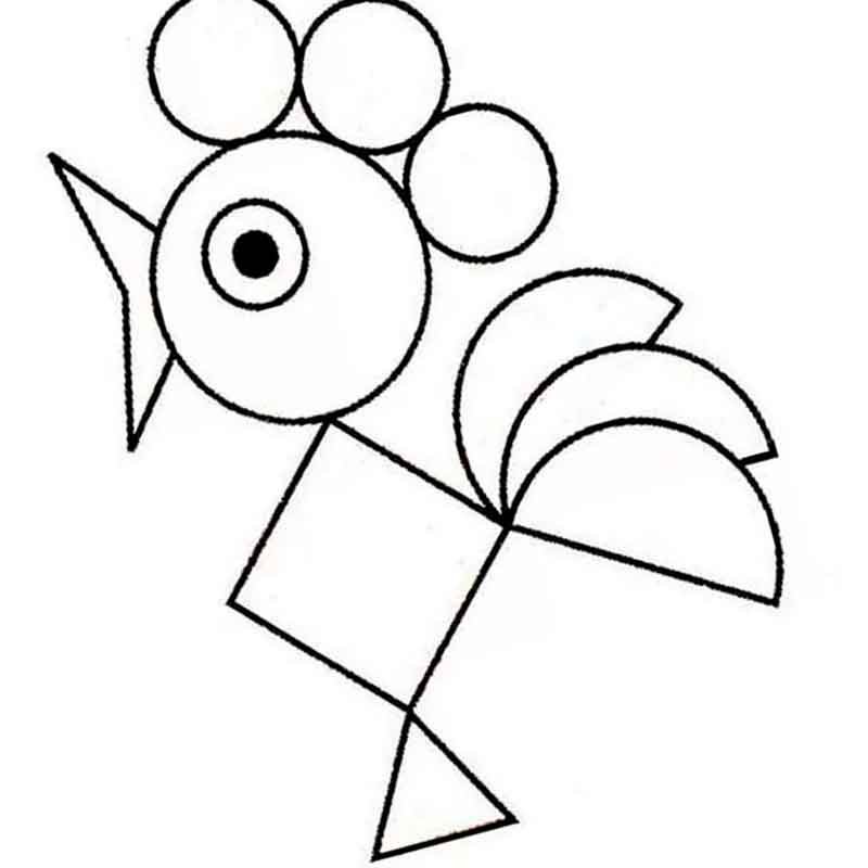 Рисование животных изгеометрических ыигур