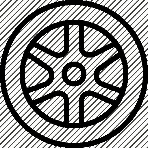 Трафарет колесо автомобиля