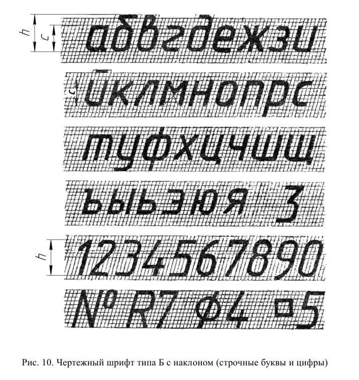 чертежный алфавит