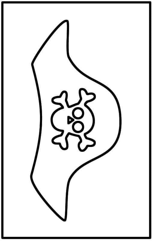 Шляпа пирата трафарет