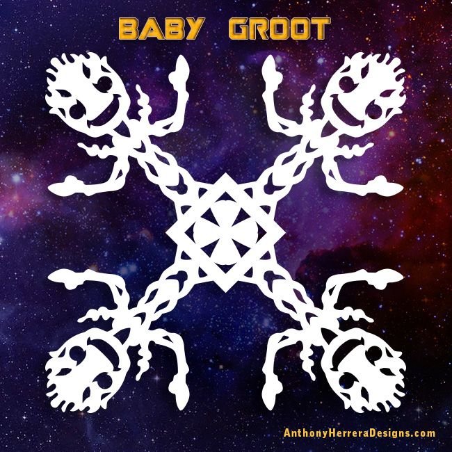 Снежинка в виде Звездных войн