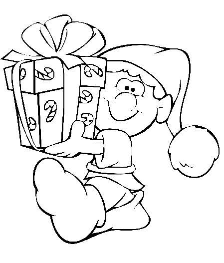 Новогодние Гномы раскраска для детей