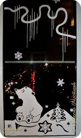 Новогоднее украшение окон Умка