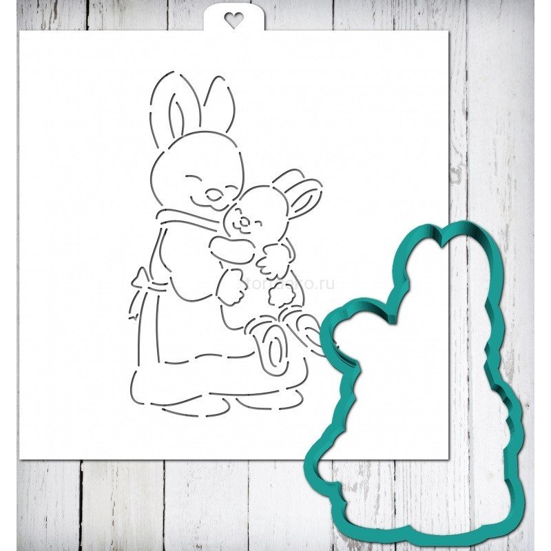 Трафарет для пряника Зайка