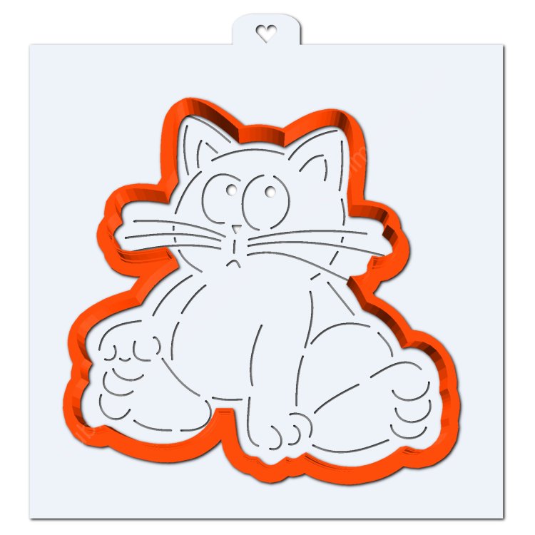 Трафареты на пряники котиков
