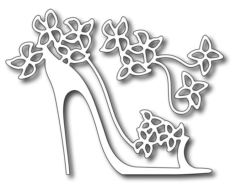 Туфелька трафарет для вырезания