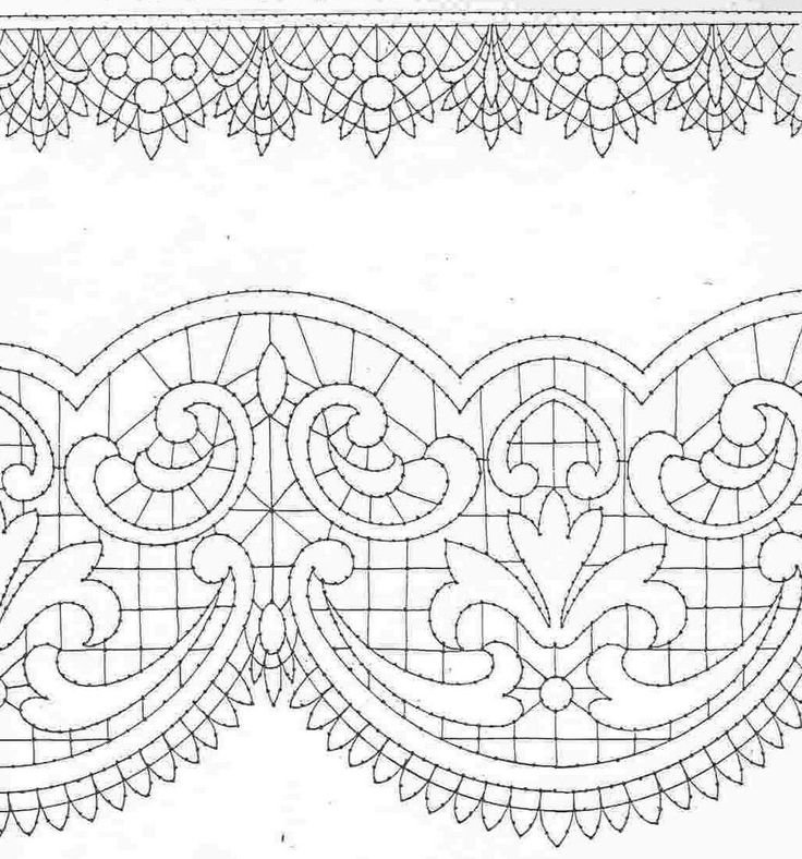 Точечная роспись кружева Ришелье