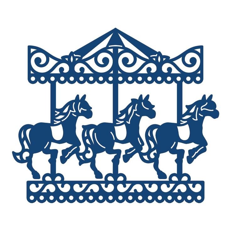 Карусель трафарет