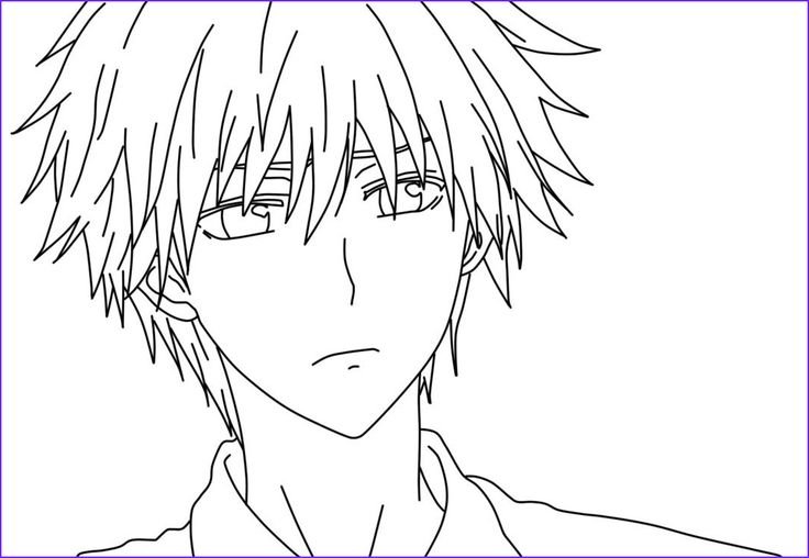Аниме картинки раскраски