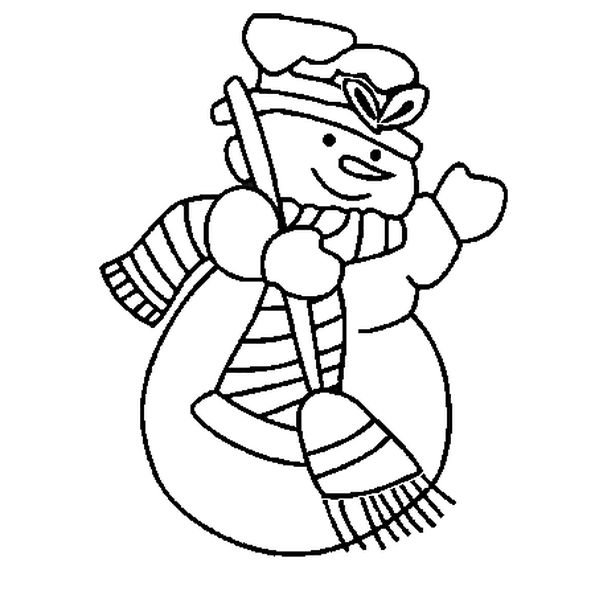 Снеговик раскраска