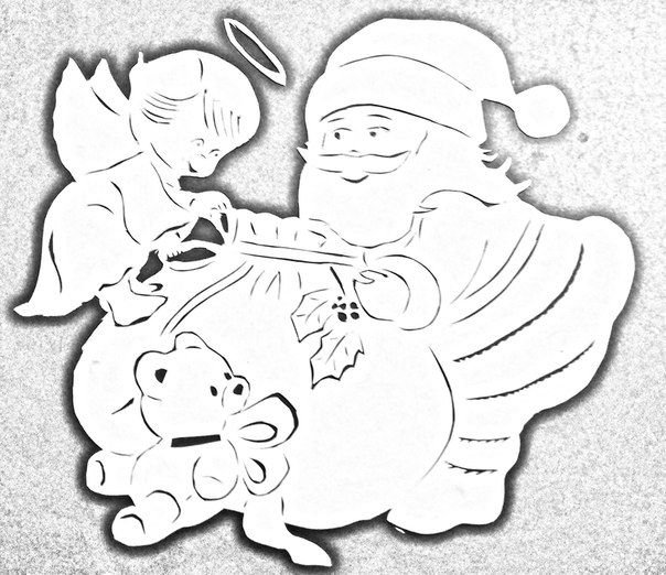 Вытынанки на окна Ангелочек