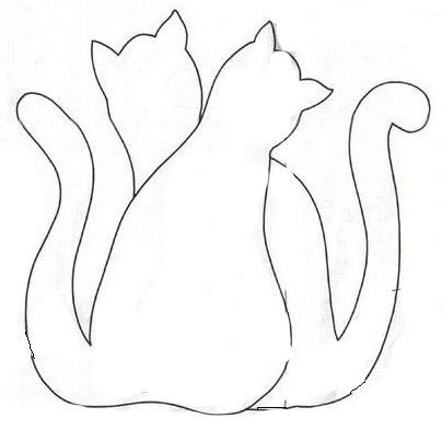 Трафарет кошки