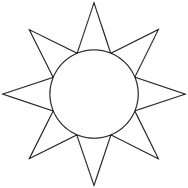 Солнце трафарет