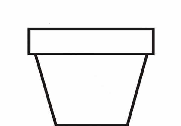 Горшочек для цветов шаблон