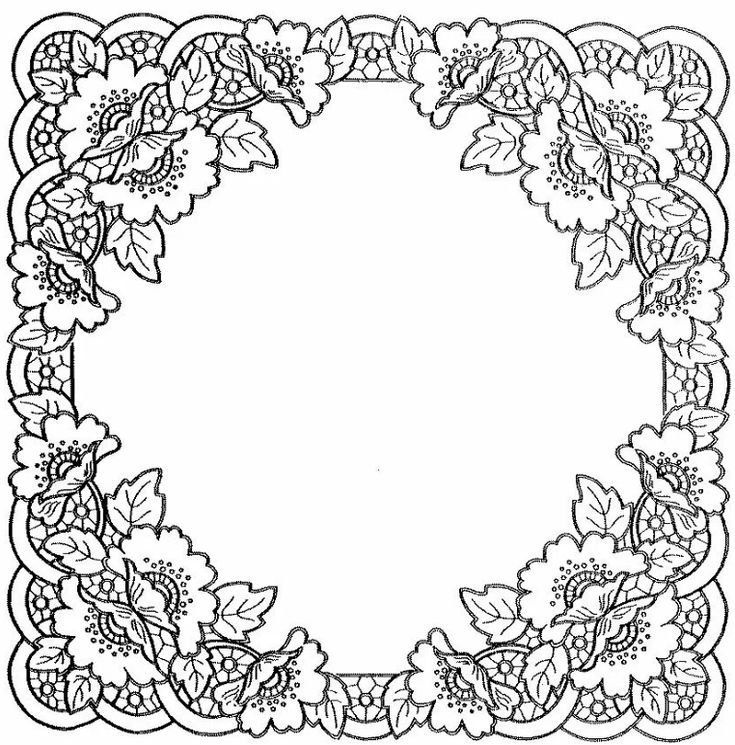 Салфетки с вышивкой Ришелье