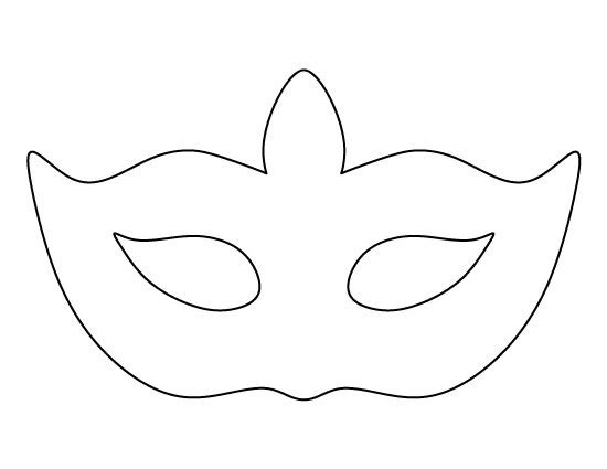 Карнавальная маска трафарет