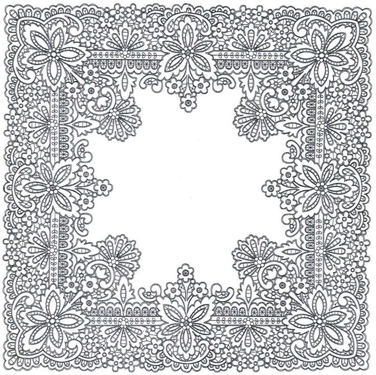 Кружево трафарет