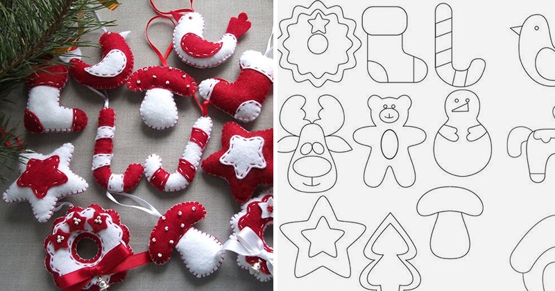 Лекало для новогодних игрушек из фетра