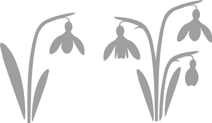 Трафареты весенних цветов