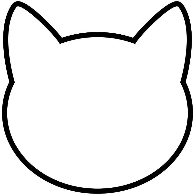 Морда кота трафарет