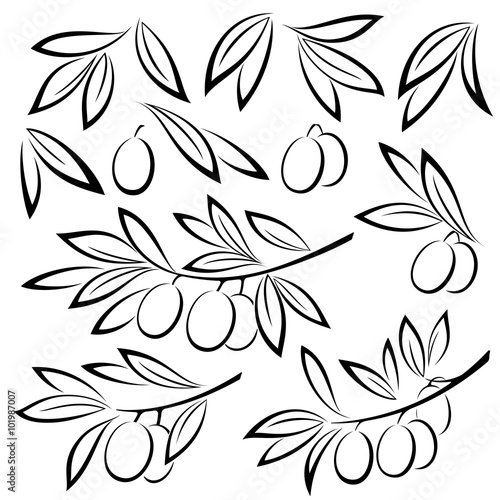 Трафареты веточки