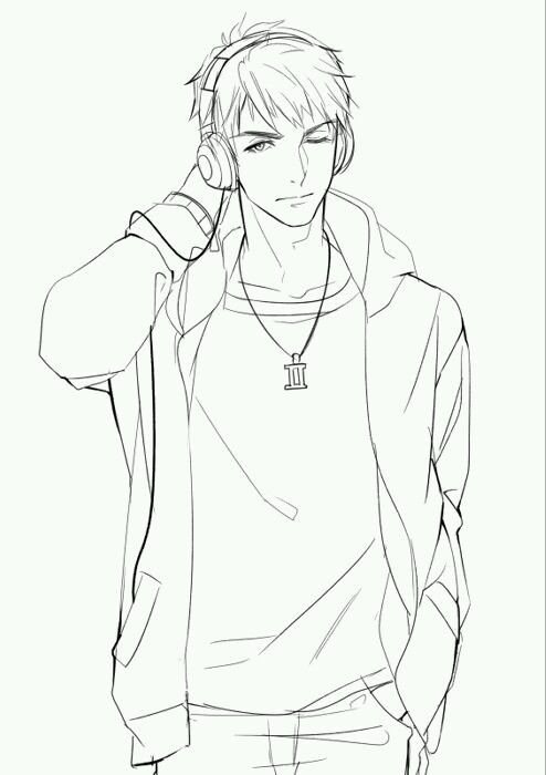 Аниме рисунки карандашом мальчики