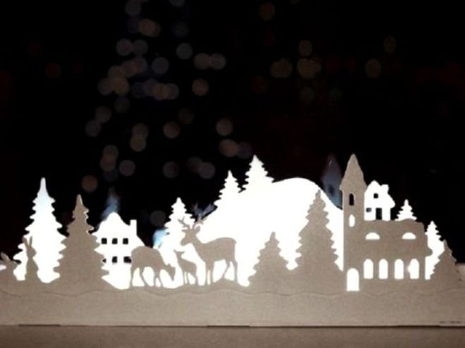 Зимнее украшение подоконника