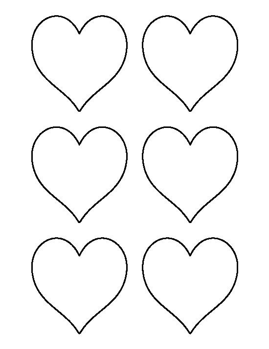 Сердечко трафарет для вырезания