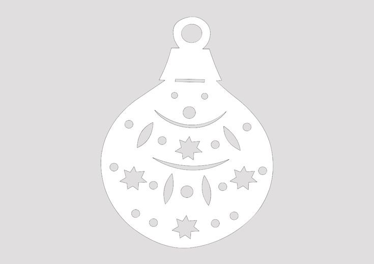 Новогодние шары трафарет