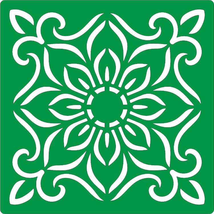 Трафарет плитка азулежу 10х10