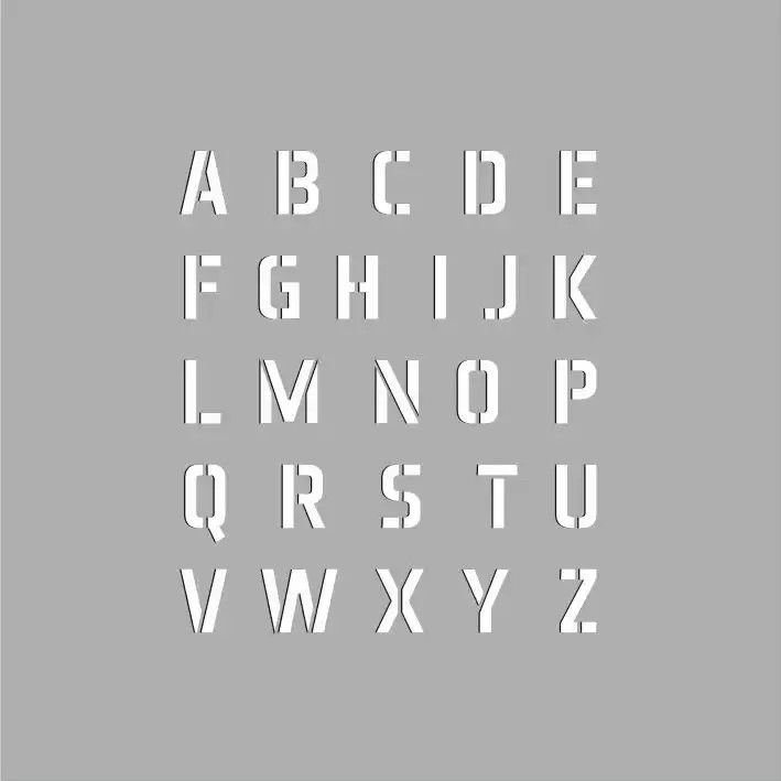 Трафарет латинских букв