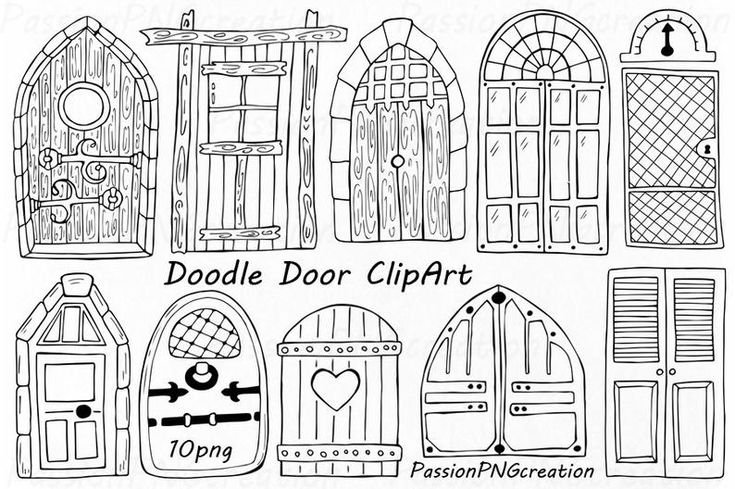 Дверь раскраска для детей