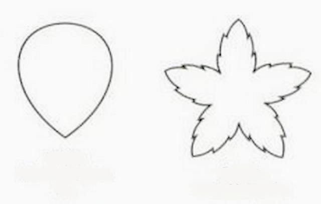 Трафарет листочки розы