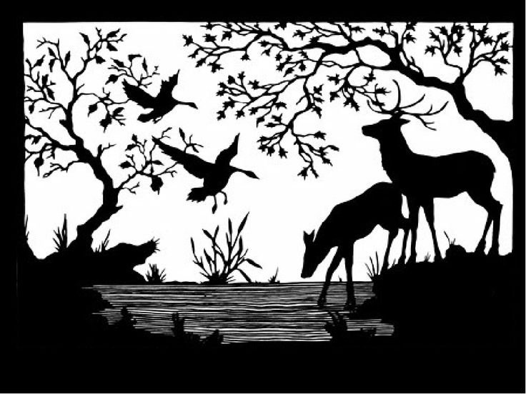 Пейзаж силуэт