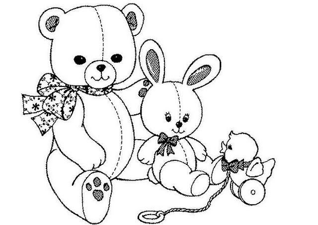 Раскраски для девочек медвежата