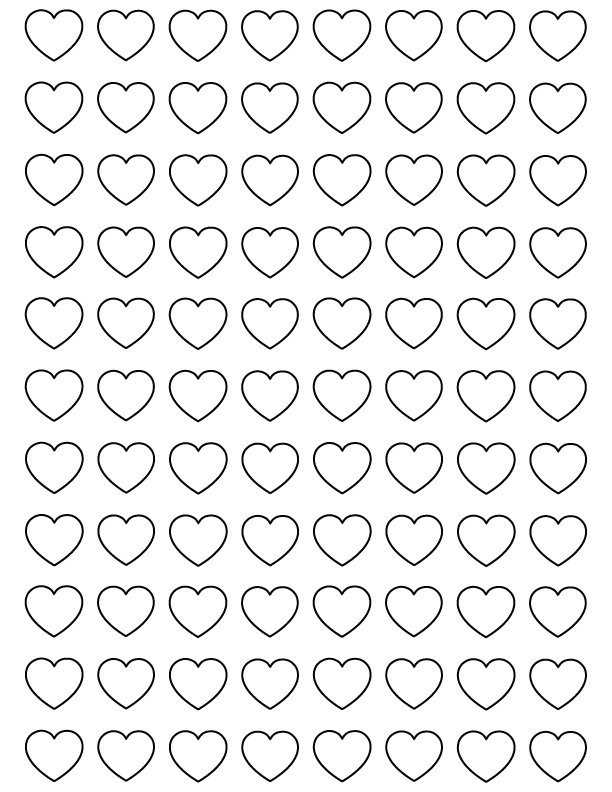 Маленькие сердечки для вырезания