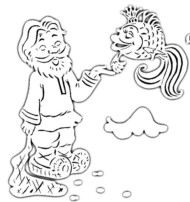 Трафарет дед из сказки