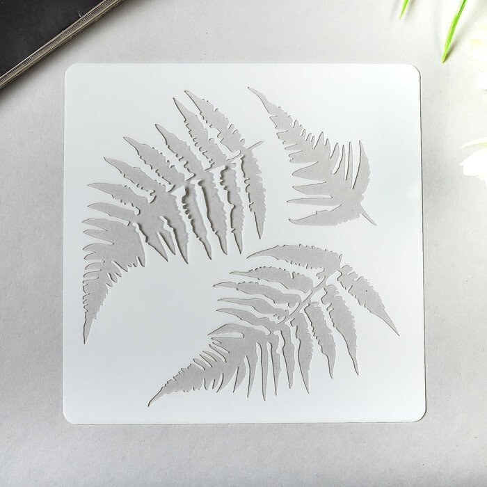 Трафарет листьев папоротника