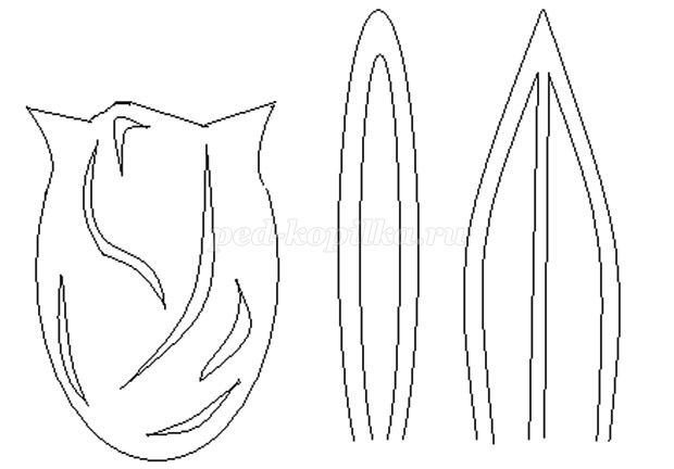 Тюльпаны для вырезания на окно