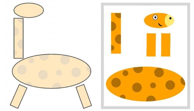 Аппликация из геометрических