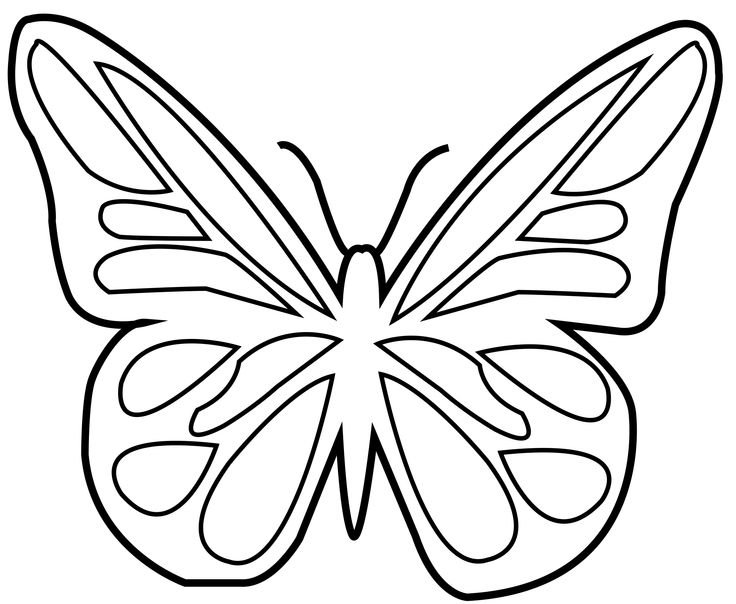 Бабочка шаблон для вырезания