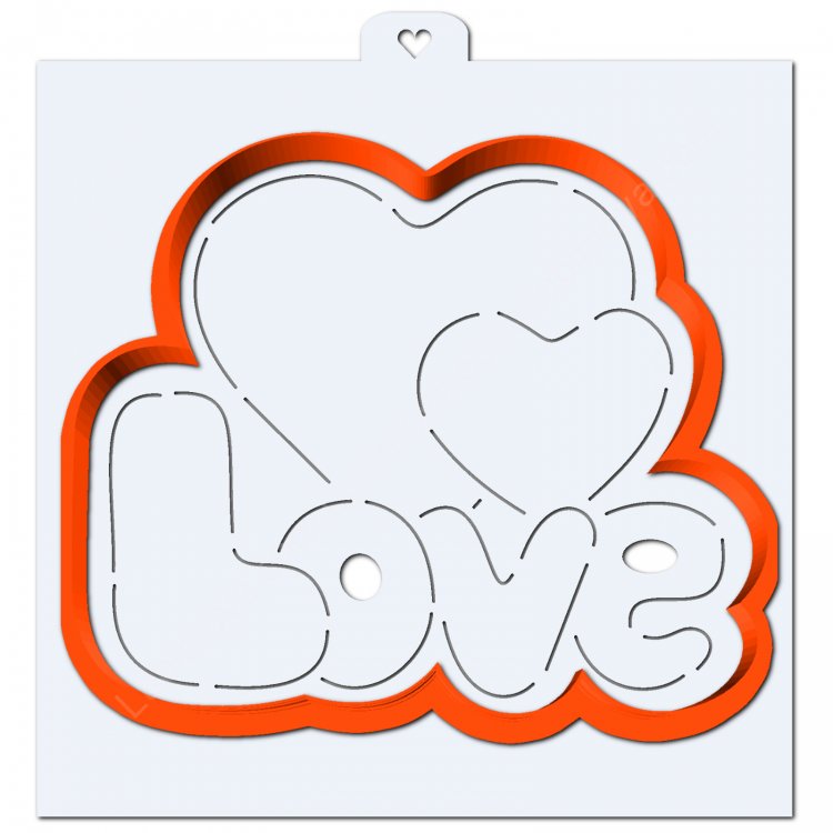 Трафарет для пряников Love