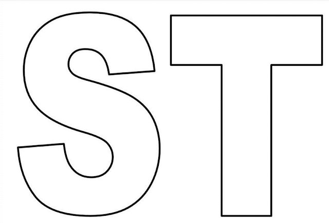 Трафарет английских букв для вырезания