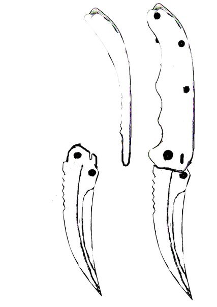 Чертеж ножа наваха из КС го
