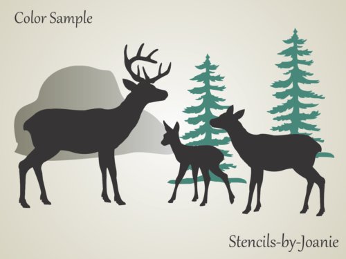 Силуэт оленя