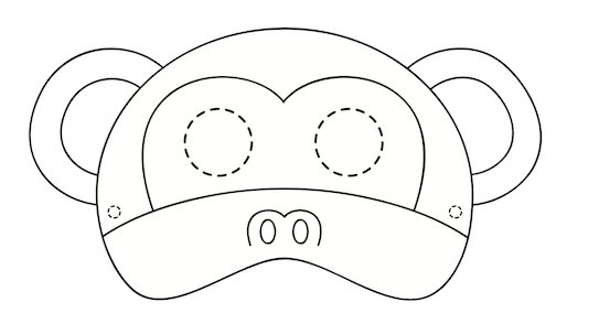 Детская маска обезьянки